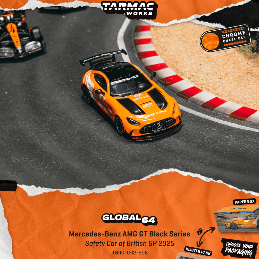 *Pre-Order* Tarmac Works - Mercedes-Benz AMG GT Black Series Safety Car of British GP 2025 - Global64 Series *Sealed, Possibility of a Chase Car* - Top CollectiblesDiecastTarmac Works