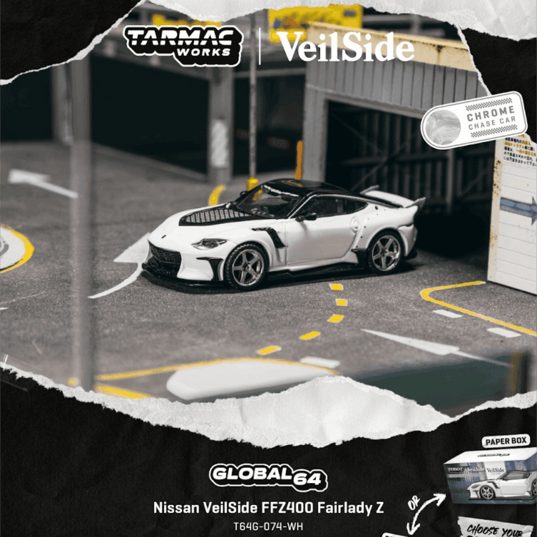 *Pre-Order* Tarmac Works - Nissan VeilSide FFZ400 Fairlady Z White - Global64 Series - Top CollectiblesDiecastTarmac Works