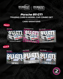 *Pre - Order* Tarmac Works - Porsche 911 GT1 White + Trading Cards Combo Set - Hobby64+ Series - Top CollectiblesDiecastTarmac Works