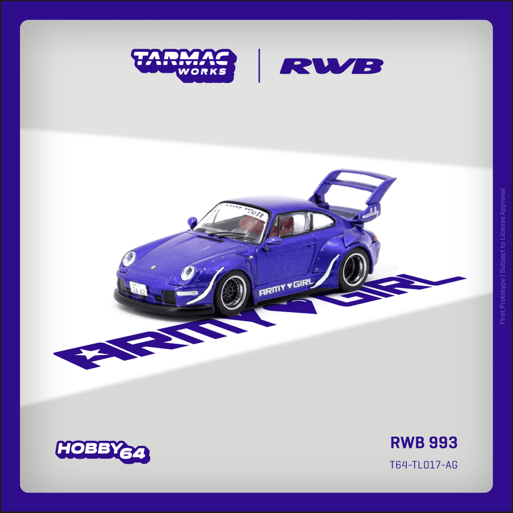 *Pre - Order* Tarmac Works - Porsche RWB 993 "Army Girl" - Hobby64 Series - Top CollectiblesDiecastTarmac Works