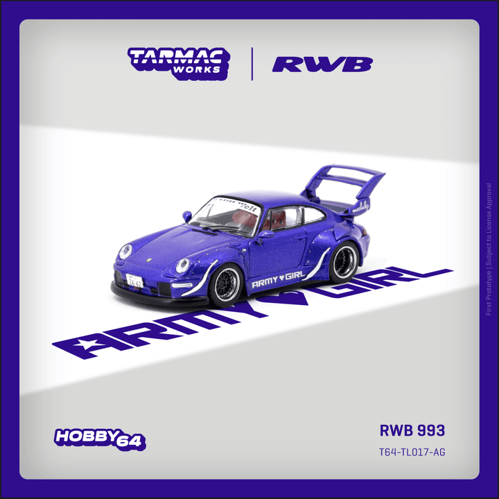 *Pre - Order* Tarmac Works - Porsche RWB 993 "Army Girl" - Hobby64 Series - Top CollectiblesDiecastTarmac Works