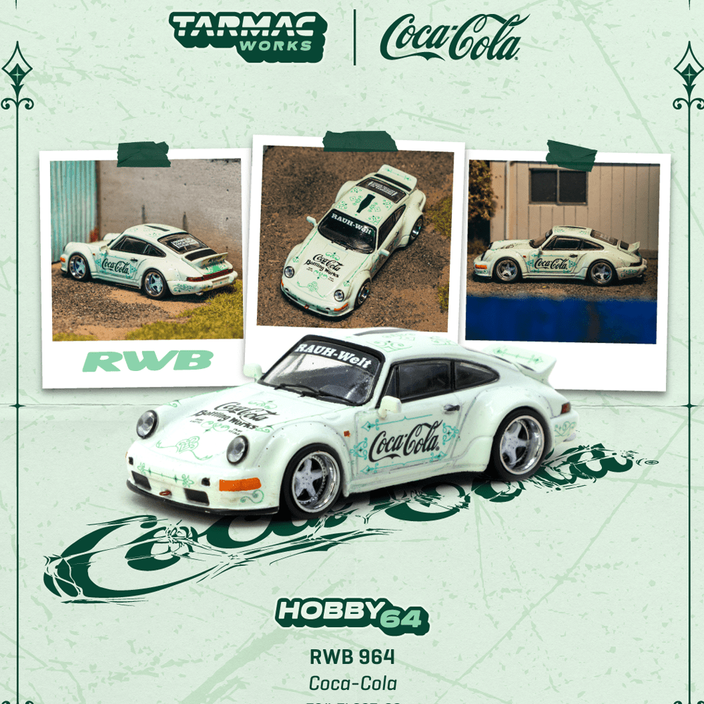*Pre - Order* Tarmac Works - RWB 964 Coca - Cola - Hobby64 Series - Top CollectiblesDiecastTarmac Works