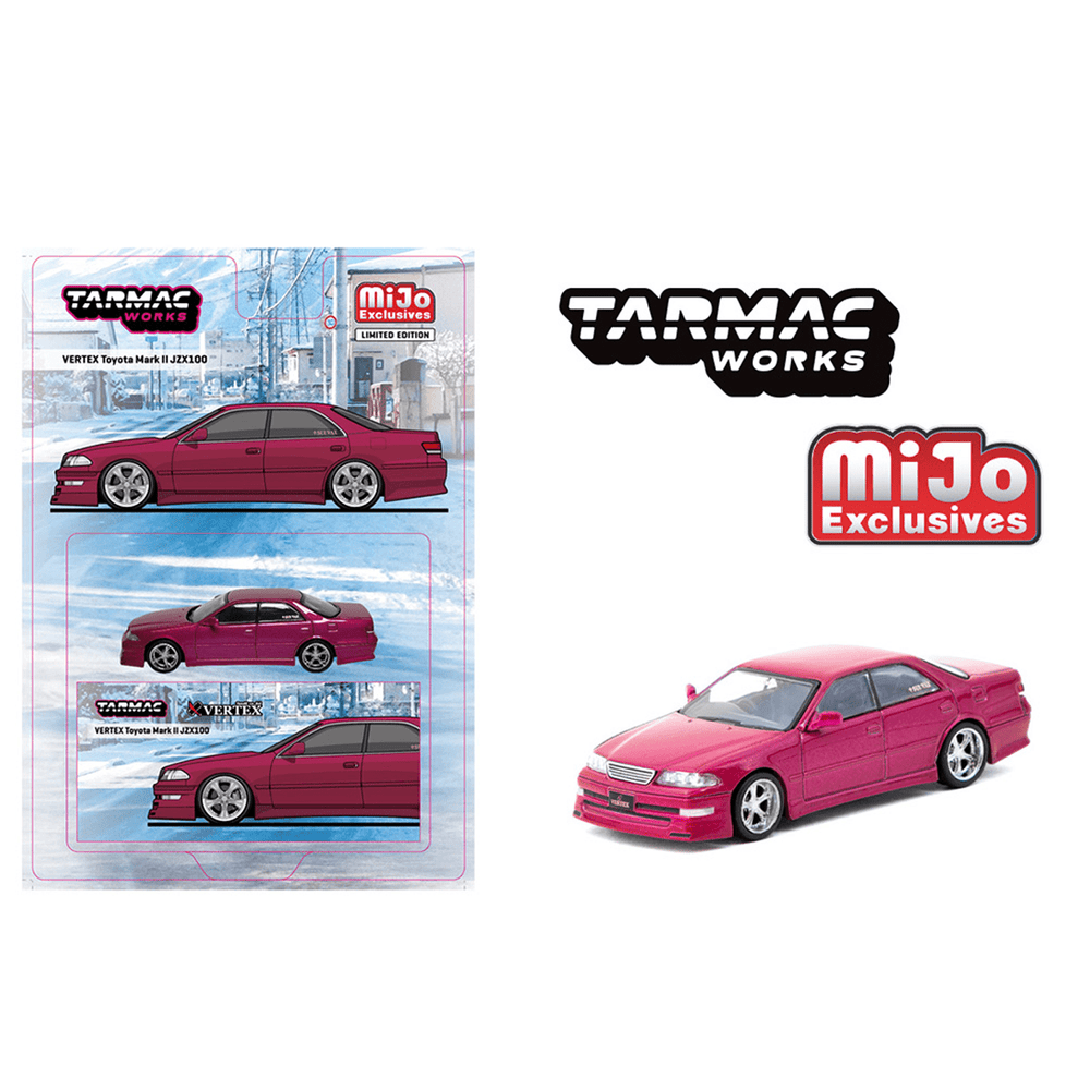 *Pre - Order* Tarmac Works - VERTEX Toyota Mark II JZX100 – Red Metallic – MiJo Exclusives - Top CollectiblesDiecastTarmac Works