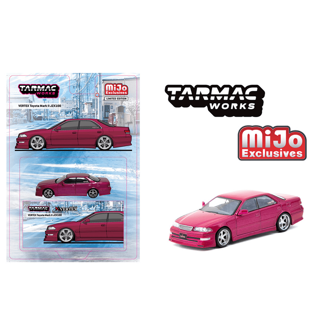 *Pre - Order* Tarmac Works - VERTEX Toyota Mark II JZX100 – Red Metallic – MiJo Exclusives - Top CollectiblesDiecastTarmac Works