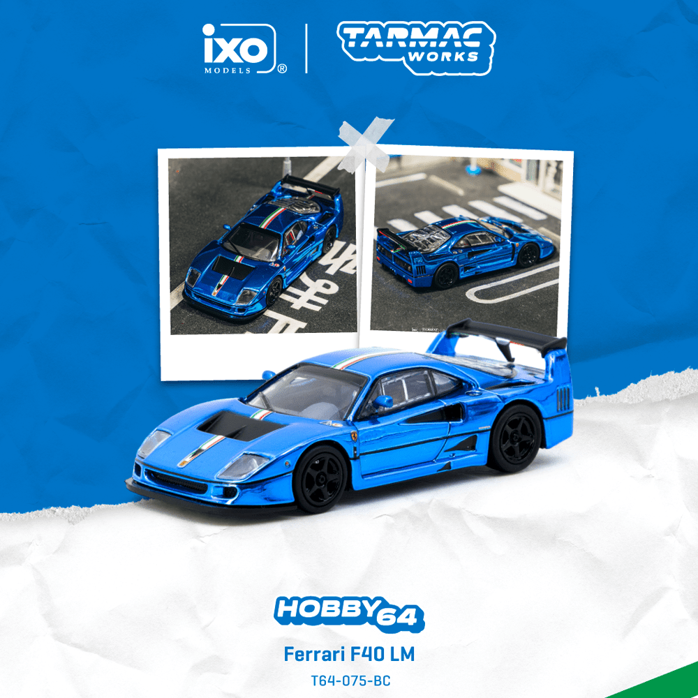 *Pre - Order* Tarmac Works X IXO Models - Ferrari F40 LM - Hobby64 Series - Top CollectiblesDiecastTarmac Works