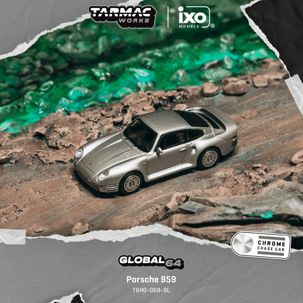 *Pre - Order* Tarmac Works x IXO Models - Porsche 959 Silver - Global64 Series - Top CollectiblesDiecastTarmac Works