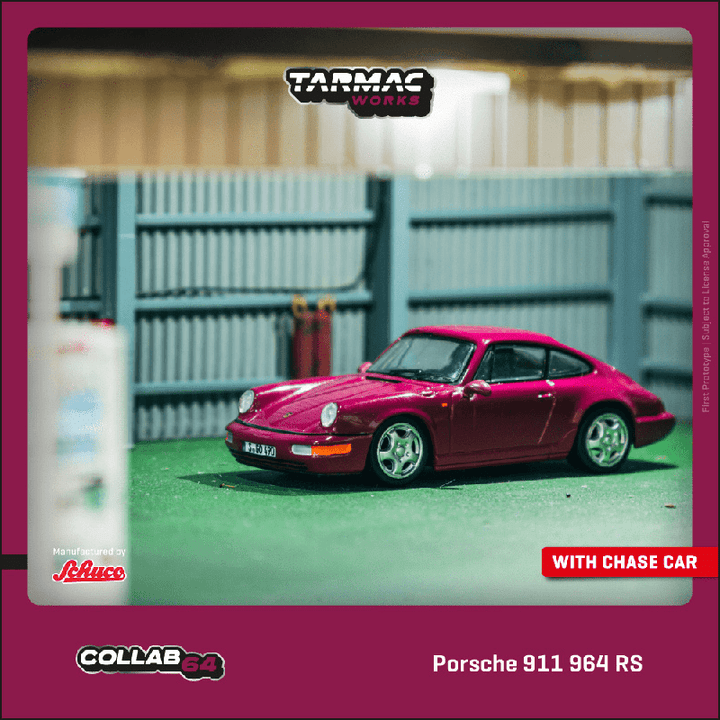 *Pre - Order* Tarmac Works X Schuco - Porsche 911 964 RS Ruby Star - 2025 Collab64 Series - Top CollectiblesDiecastSchuco