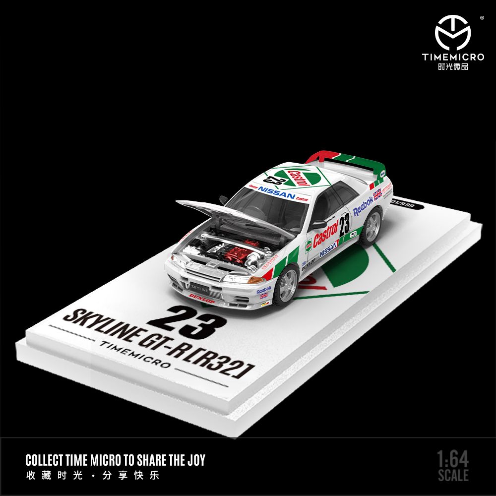 *Pre - Order* Time Micro - Nissan Skyline GTR R32 Racing Livery - Green - Top CollectiblesDiecastTime Micro