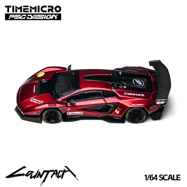 *Pre - Order* Time Micro X PSC DESIGN - Lamborghini Countach “V” Scarlet - Top CollectiblesDiecastTime Micro