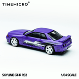 *Pre - Order* TimeMicro - Nissan Skyline GT - R R32 Los Santos Drift - Purple - Top CollectiblesDiecastTime Micro