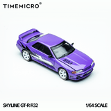 *Pre - Order* TimeMicro - Nissan Skyline GT - R R32 Los Santos Drift - Purple - Top CollectiblesDiecastTime Micro