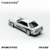 *Pre - Order* TimeMicro - Nissan Skyline GT - R R32 Los Santos Drift - White - Top CollectiblesDiecastTime Micro