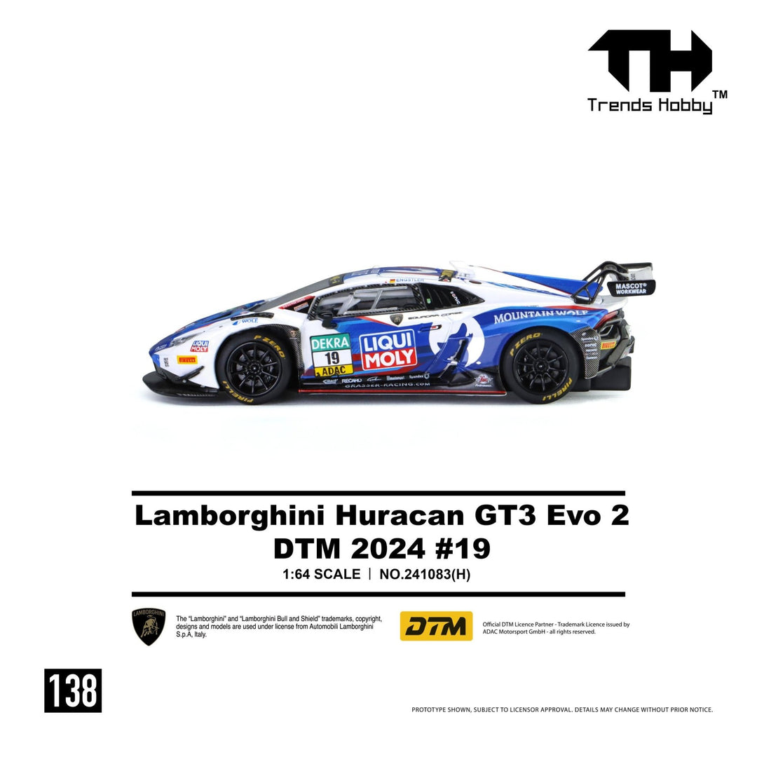 *Pre-Order* Trends Hobby - Lamborghini Huracan GT3 EVO2 - DTM 2024 19 - Top CollectiblesDiecastTrends Hobby