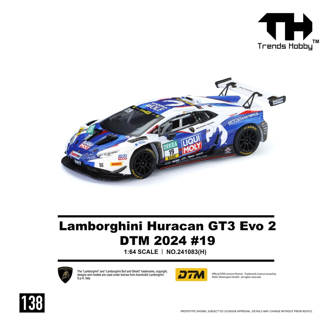 *Pre-Order* Trends Hobby - Lamborghini Huracan GT3 EVO2 - DTM 2024 19 - Top CollectiblesDiecastTrends Hobby