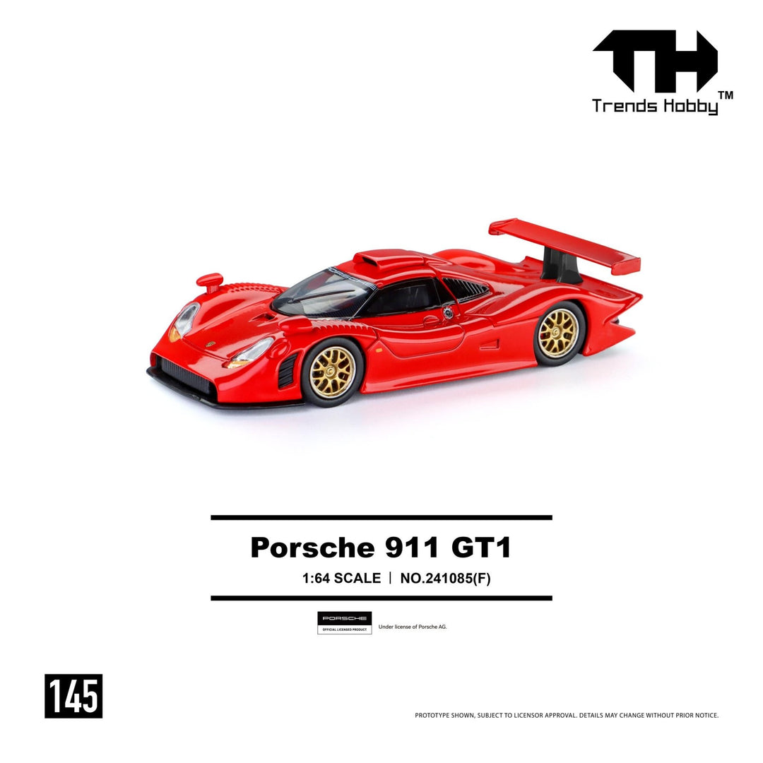 *Pre-Order* Trends Hobby - Porsche 911 GT1 1998 - Red - Top CollectiblesDiecastTrends Hobby