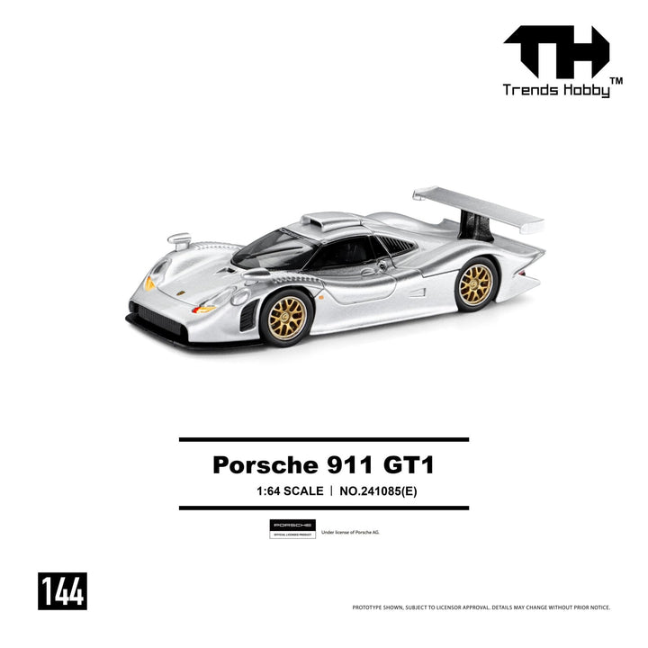 *Pre-Order* Trends Hobby - Porsche 911 GT1 1998 - Sliver - Top CollectiblesDiecastTrends Hobby