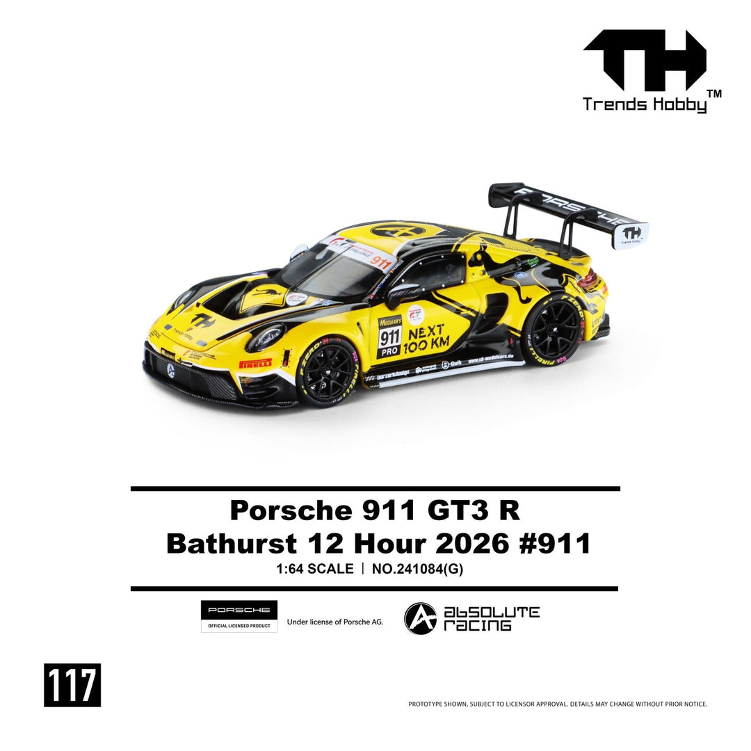 *Pre-Order* Trends Hobby - Porsche 911 GT3 R - B12H 2026 911 - Top CollectiblesDiecastTrends Hobby