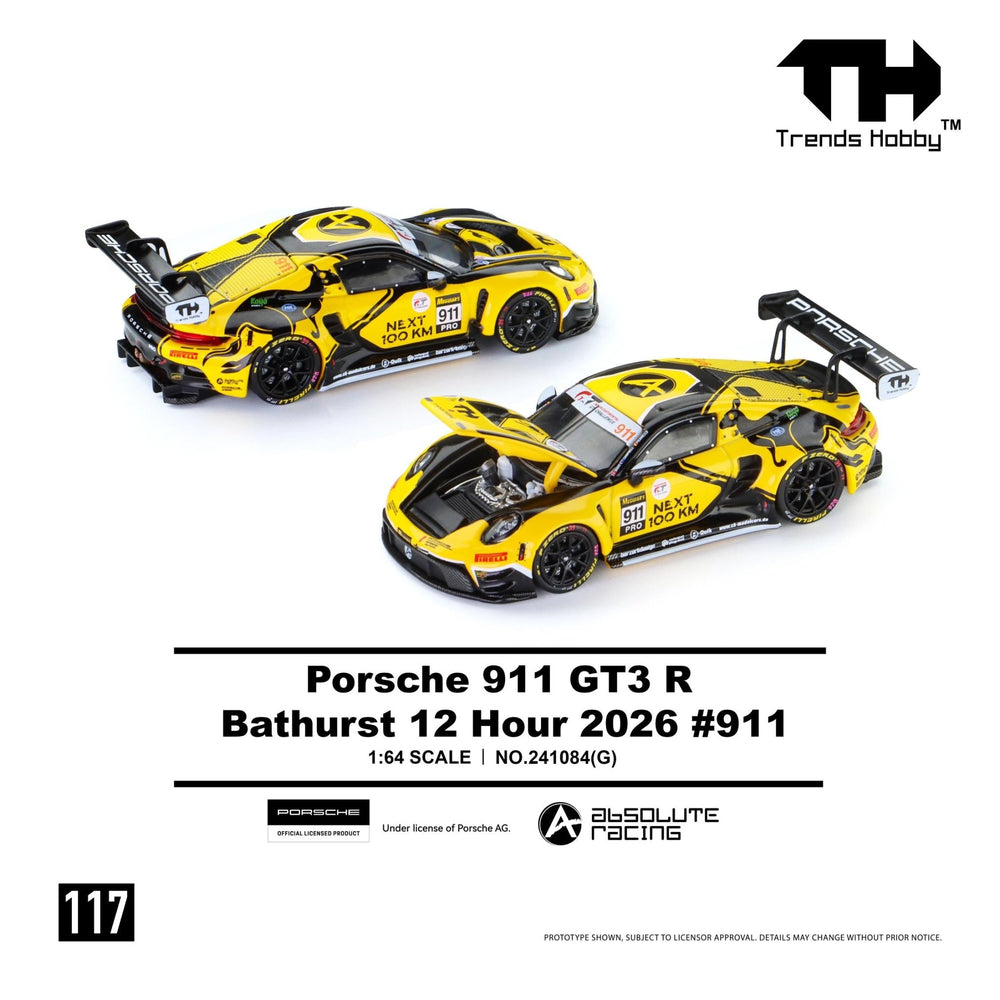 *Pre-Order* Trends Hobby - Porsche 911 GT3 R - B12H 2026 911 - Top CollectiblesDiecastTrends Hobby