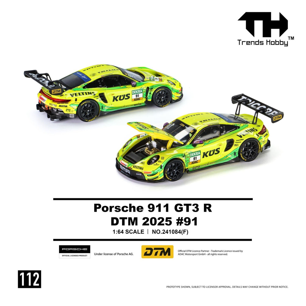 *Pre-Order* Trends Hobby - Porsche 911 GT3 R - DTM 2025 91 - Top CollectiblesDiecastTrends Hobby