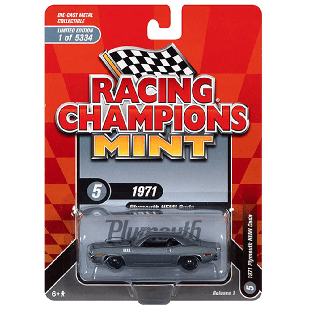 Racing Champions - 1971 Plymouth HEMI Cuda - 2021 Mint Series - Top CollectiblesDiecastRacing Champions
