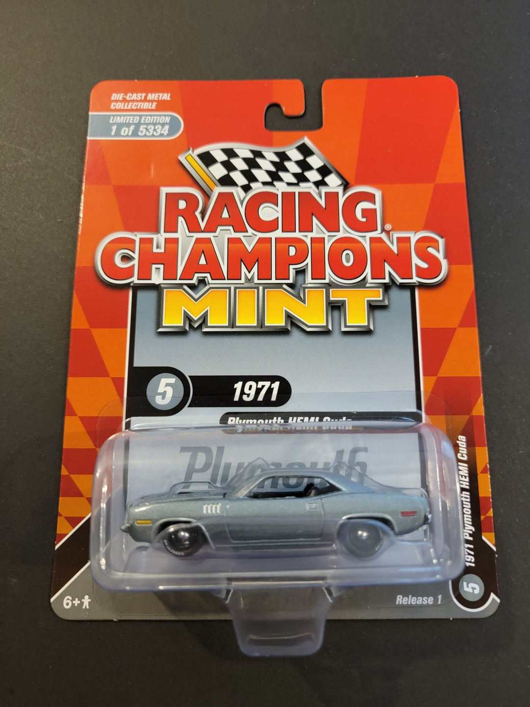 Racing Champions - 1971 Plymouth HEMI Cuda - 2021 Mint Series - Top CollectiblesDiecastRacing Champions