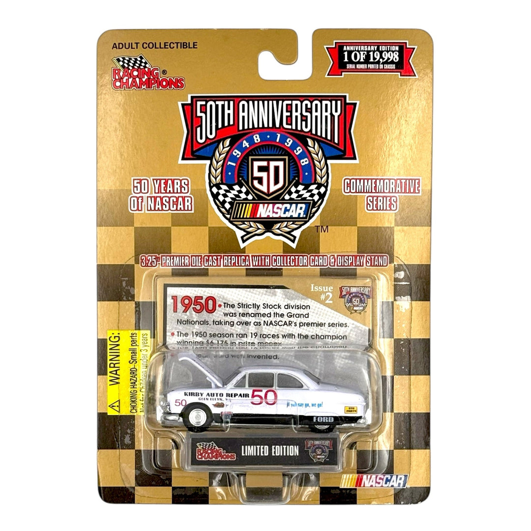 Racing Champions - '50 Ford Coupe Stock Car - 1998 50 Years of Nascar Commemorative Gold Series - Top CollectiblesDiecastRacing Champions