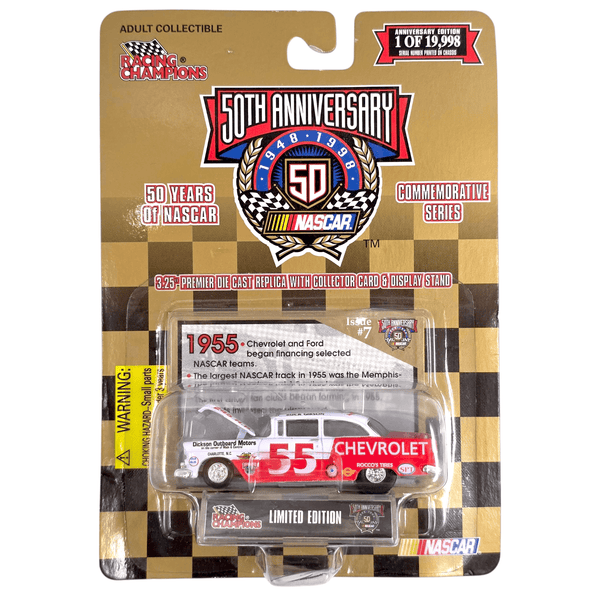 Racing Champions - '55 Chevy Stock Car - 1998 50 Years of Nascar Commemorative Series - Top CollectiblesDiecastRacing Champions