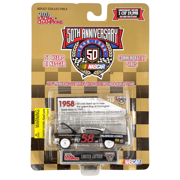 Racing Champions - '58 Chevy Impala Stock Car - 1998 50 Years of Nascar Commemorative Series - Top CollectiblesDiecastRacing Champions
