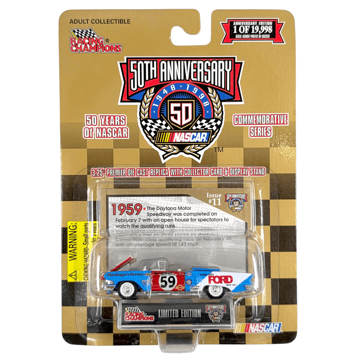 Racing Champions - '58 Ford Edsel Stock Car - 1998 50 Years of Nascar ...