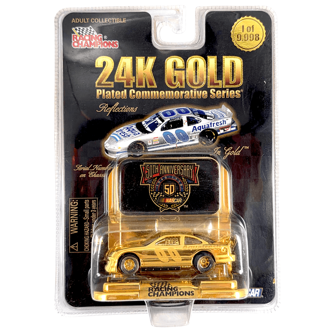 Racing Champions - Aquafresh Pontiac Grand Prix Stock Car - 1998 24k Gold Series - Top CollectiblesDiecastRacing Champions