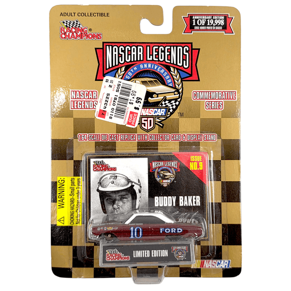 Racing Champions - Buddy Baker 1964 Ford Galaxie Stock Car - 1998 Nascar Legends Series - Top CollectiblesDiecastRacing Champions