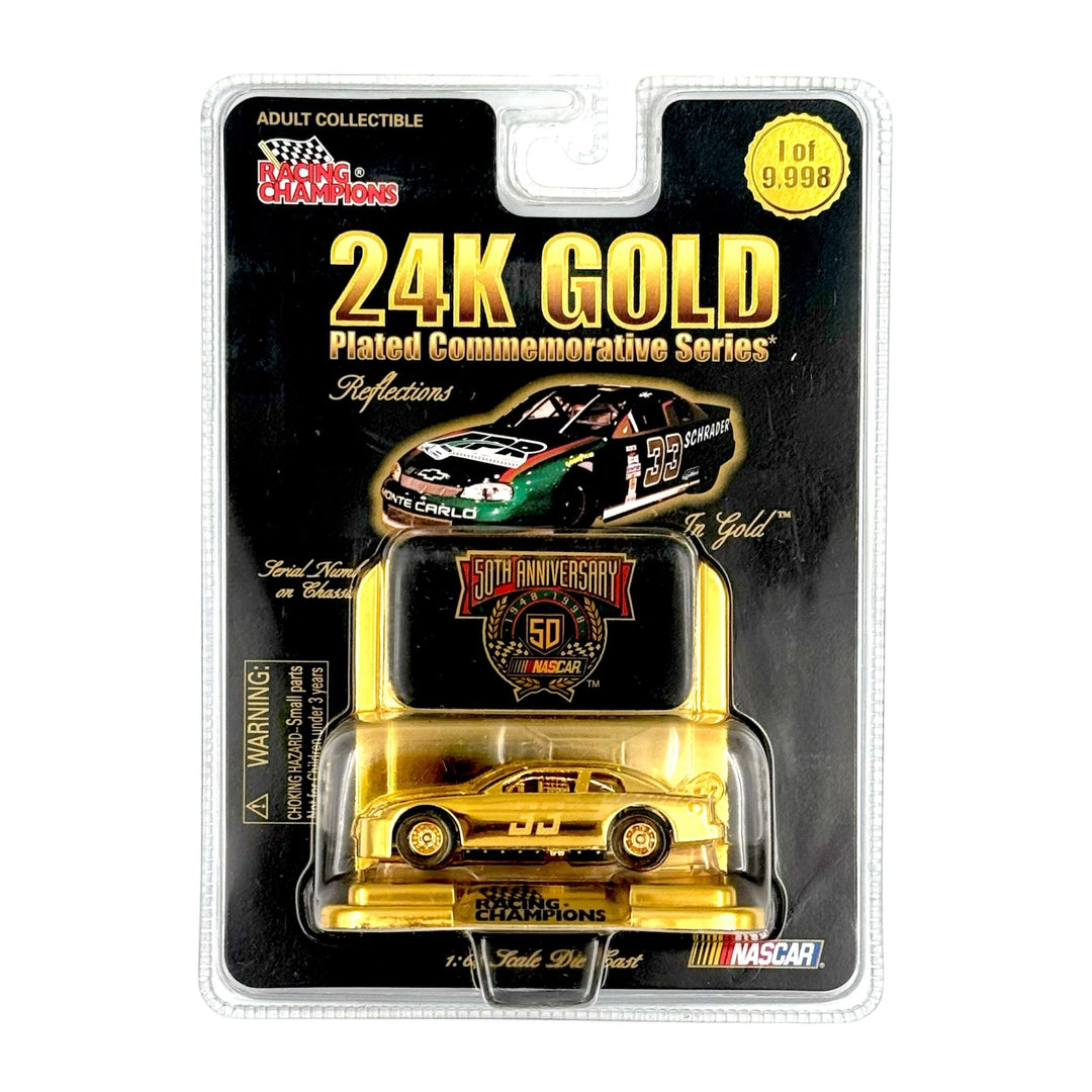 Racing Champions - Chevrolet Monte Carlo Stock Car - 1998 24k Gold 50th Anniversary Series - Top CollectiblesDiecastRacing Champions