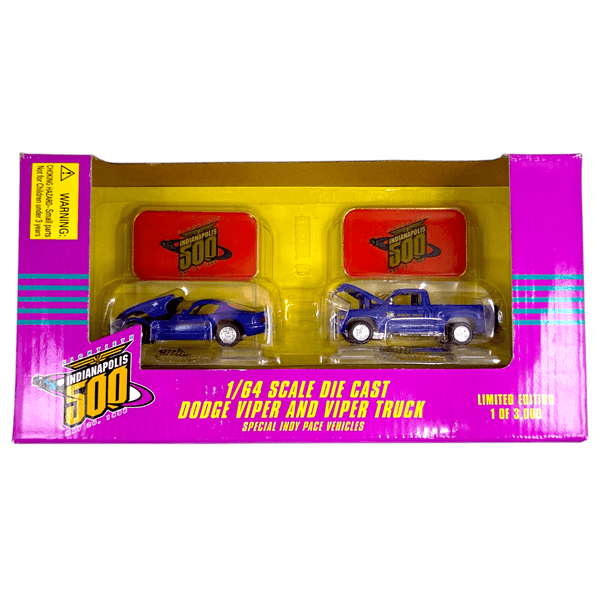 Racing Champions - Dodge Viper and Viper Truck - 1996 Special Indy Pace Vehicles 2 - Pack - Top CollectiblesDiecastRacing Champions