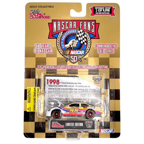 Racing Champions - Ford Taurus Stock Car - 1998 50 Years of Nascar Commemorative Gold Series - Top CollectiblesDiecastRacing Champions