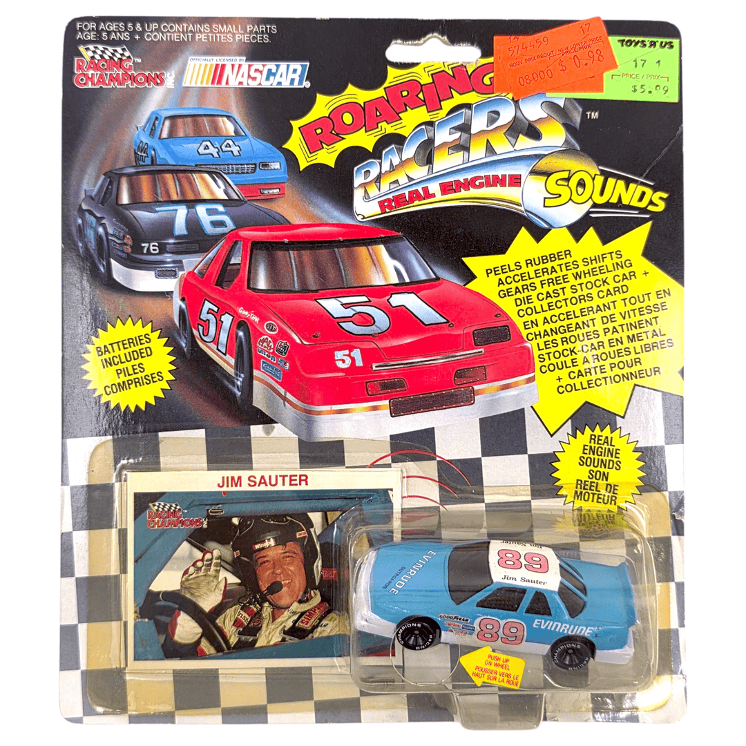 Racing Champions - Jim Sauter Stock Car - 1991 Roaring Racers Sounds Series - Top CollectiblesDiecastRacing Champions