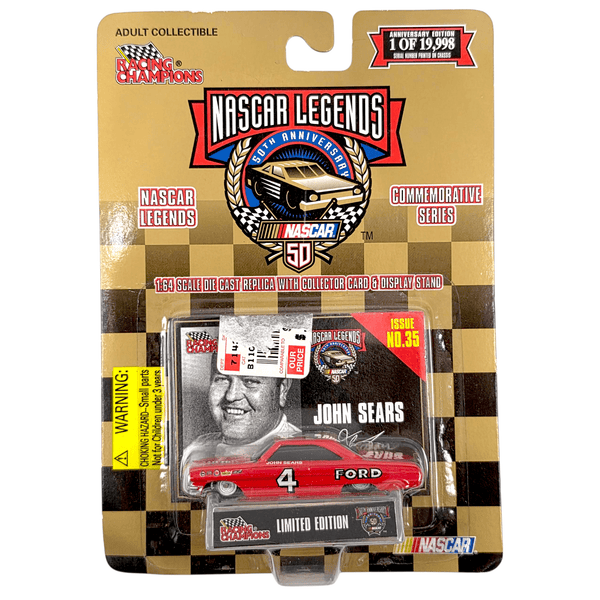 Racing Champions - John Sears 1964 Ford Galaxie Stock Car - 1998 Nascar Legends Series - Top CollectiblesDiecastRacing Champions