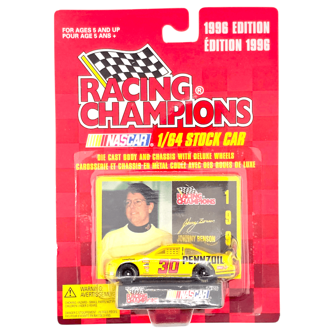 Racing Champions - Johnny Benson Pontiac Grand Prix Stock Car - 1996 Nascar Series - Top CollectiblesDiecastRacing Champions