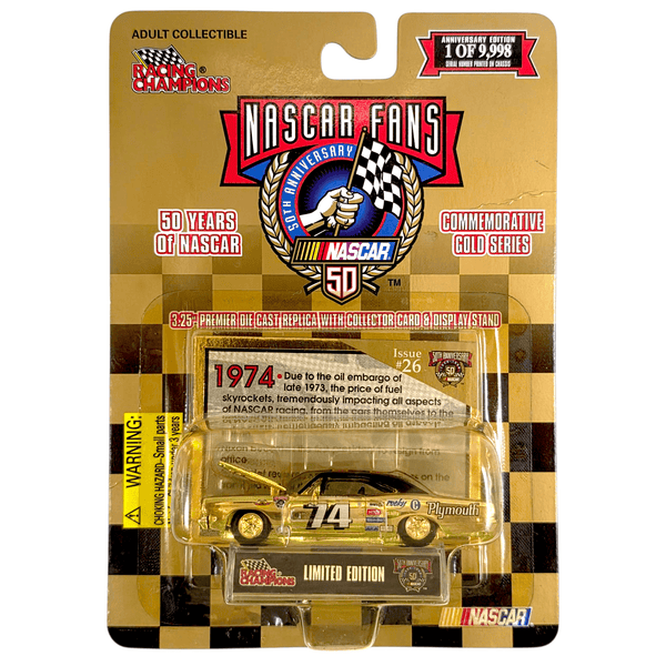 Racing Champions - Plymouth Stock Car - 1998 50 Years of Nascar Commemorative Gold Series - Top CollectiblesDiecastRacing Champions