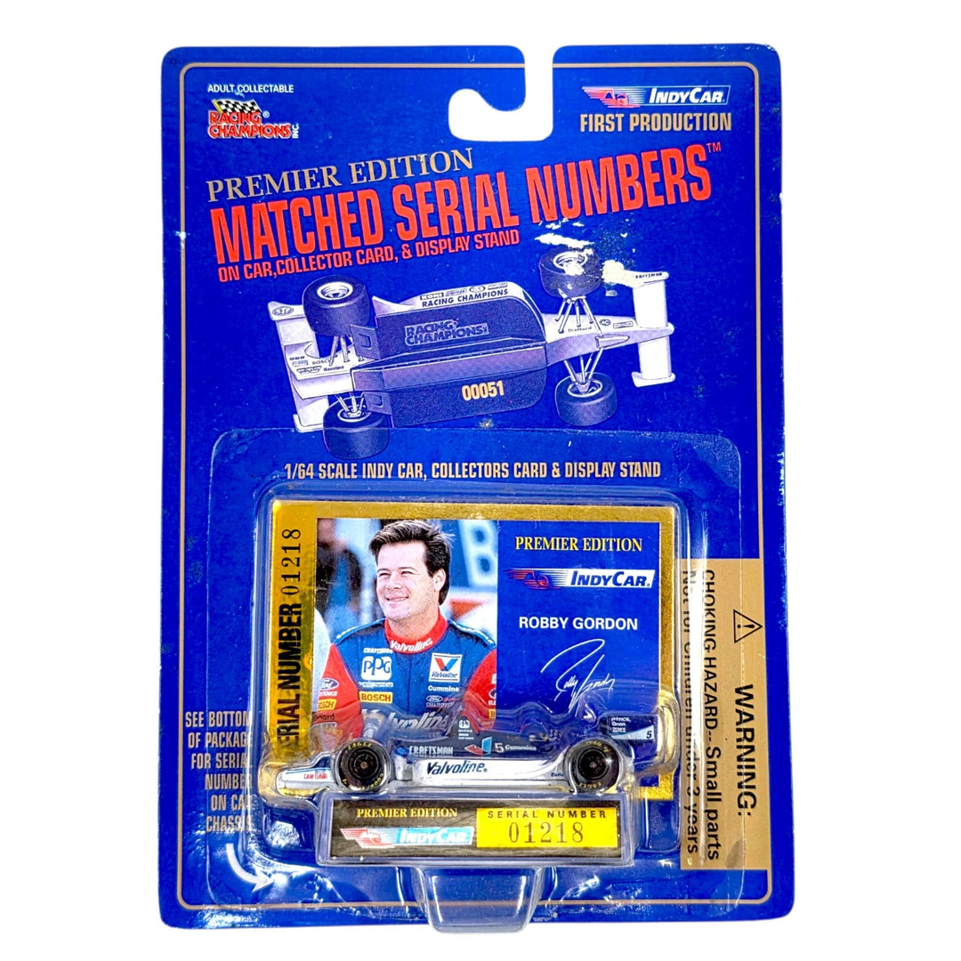 Racing Champions - Robby Gordon Indy Car - 1995 Premier Edition Matched Serial Numbers Series - Top CollectiblesDiecastRacing Champions