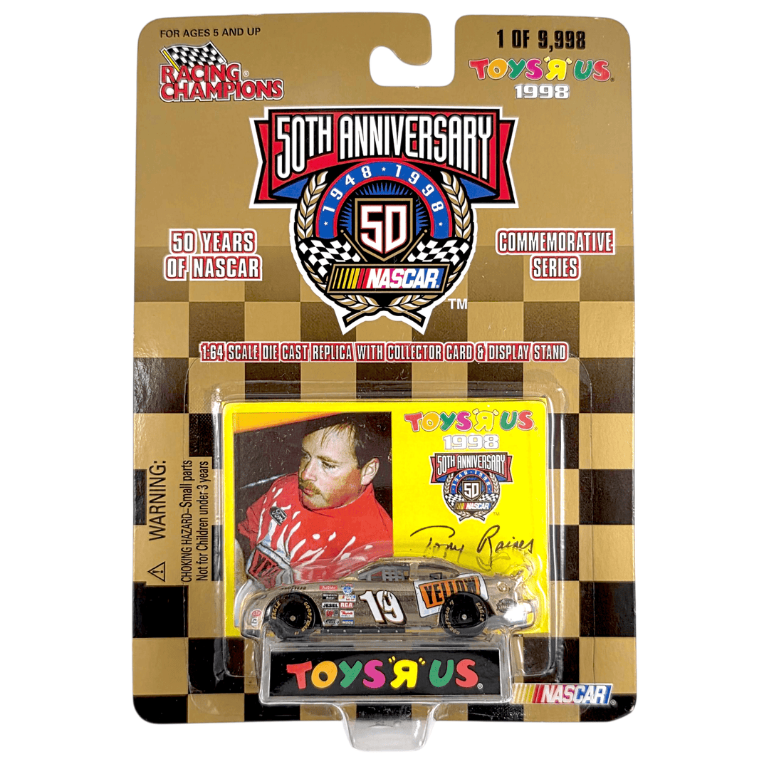 Racing Champions - Yellow Ford Taurus Stock Car - 1998 50 Years of Nascar Gold Series *Toy 'R' Us Exclusive* - Top CollectiblesDiecastRacing Champions