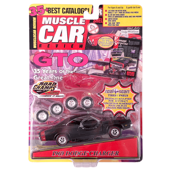 Road Champs - 1969 Dodge Charger - Muscle Car Review Series *1/43 Scale* - Top CollectiblesDiecastRoad Champs