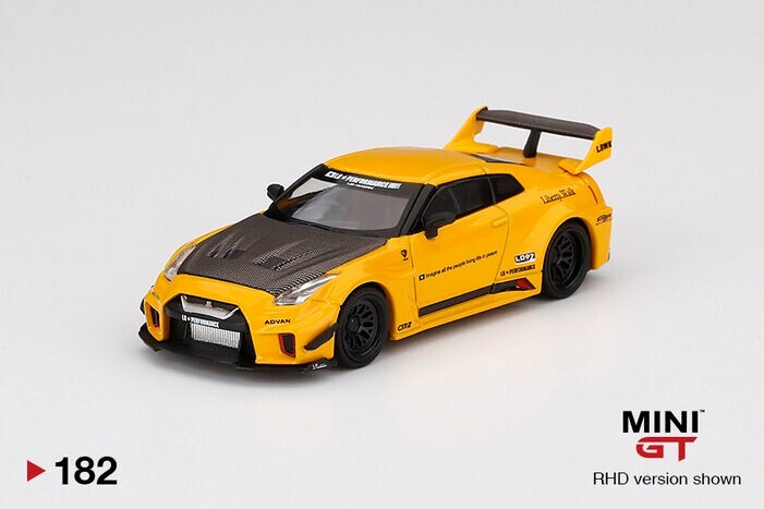 Mini GT - LB-Silhouette Works GT Nissan 35-GTRR - Yellow