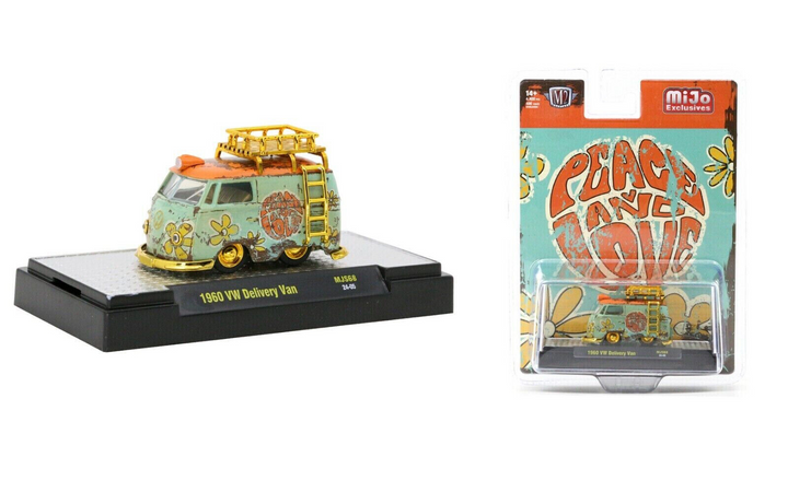 M2 Machines - 1960 Volkswagen Delivery Peace &amp; Love Weathered - 2024 *Chase*