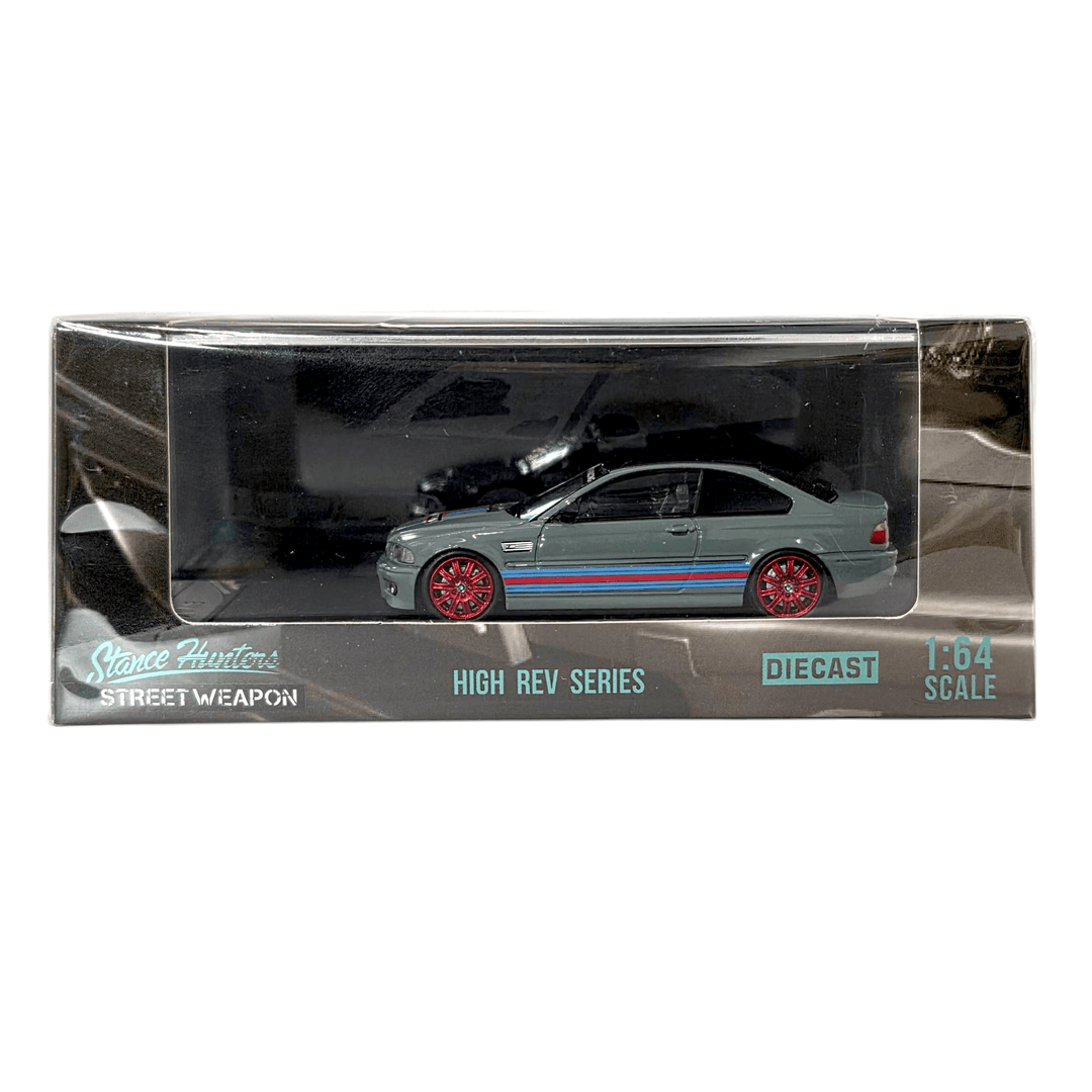 Stance Hunters x Street Weapons - BMW M3 (E46) "Martini" - High Rev Series - Top CollectiblesDiecastStance Hunters