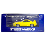 Street Warrior - Nissan Skyline GT - R R34 - Yellow - Top CollectiblesDiecastStreet Weapon