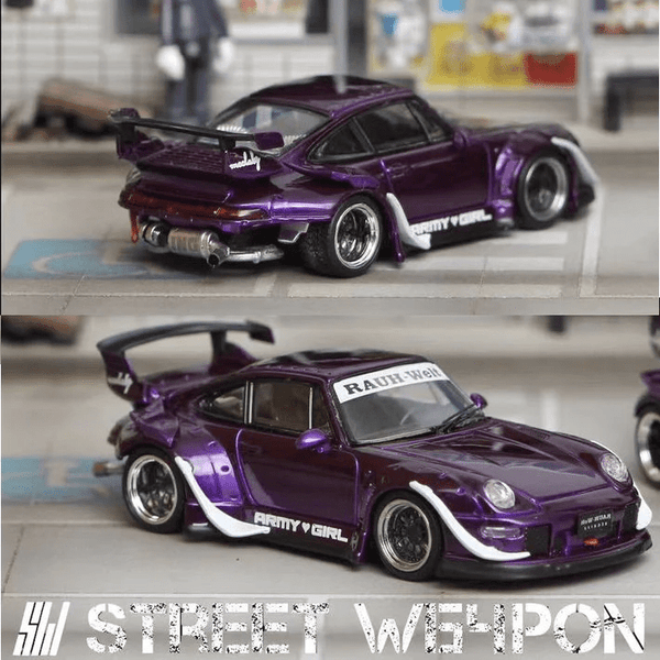 Street Warrior - Porsche 911 (993) RWB - Purple "GT Wing" - Top CollectiblesDiecastStreet Weapon