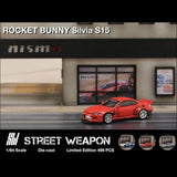 Street Warrior X Ghost Player - Nissan Silvia S15 "Rocket Bunny" - Red - Top CollectiblesDiecastStreet Weapon