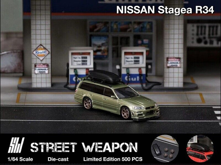 Street Weapon - Nissan Stagea R34 with Roof Box - Top CollectiblesDiecastStreet Weapon