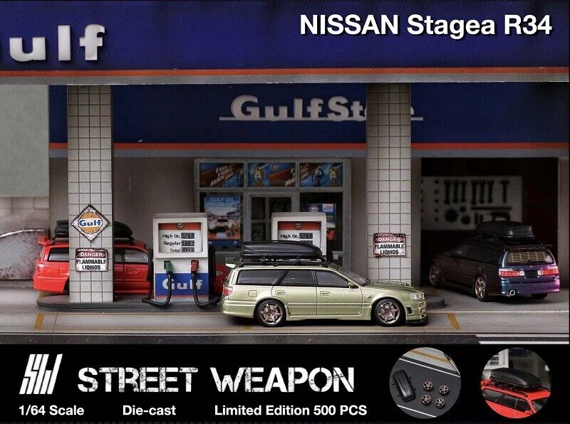 Street Weapon - Nissan Stagea R34 with Roof Box - Top CollectiblesDiecastStreet Weapon