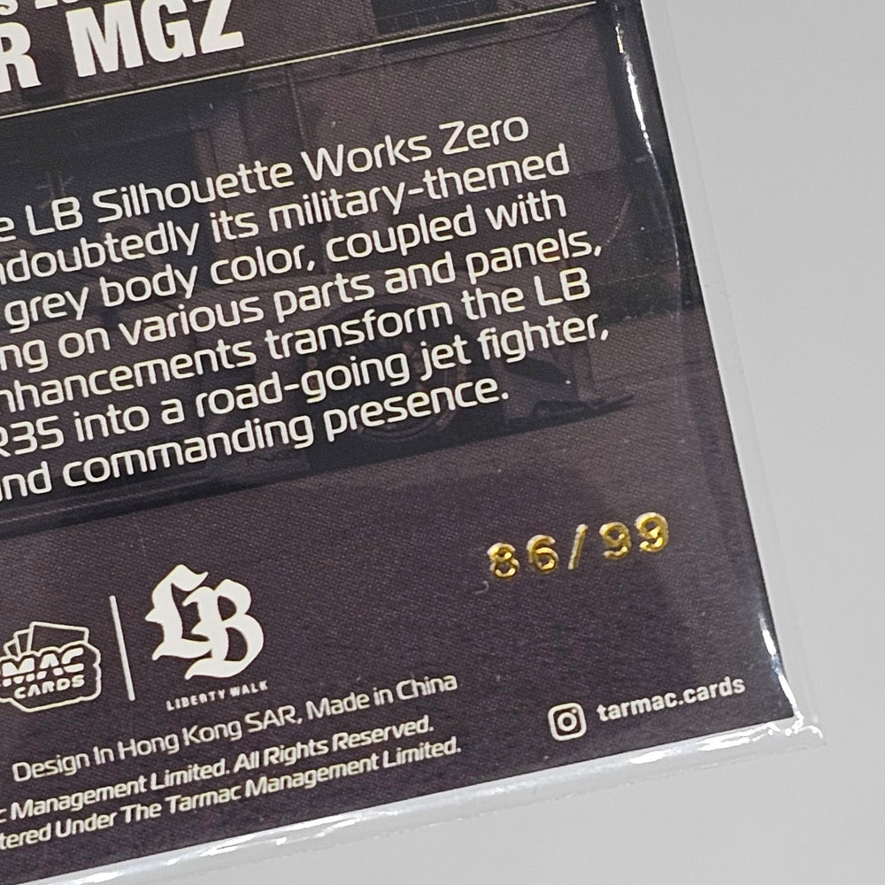 Tarmac Cards - LB Silhouette Works Zero Fighter 35GT - RR MGZ - LB - Liberty Walk Collectible Trading Cards Volume 1 *Serialized 86/99* - Top CollectiblesDiecastTarmac Works